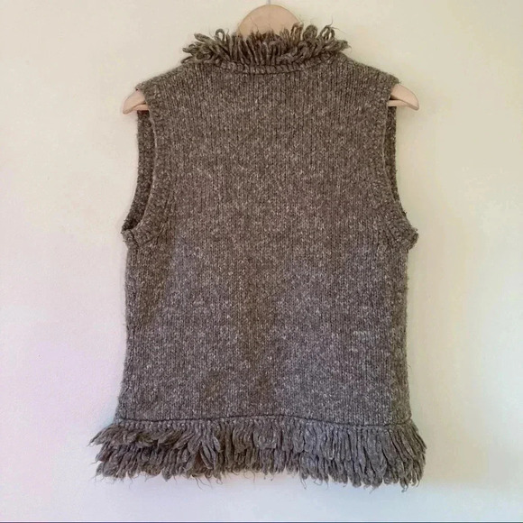 Sleeping on snow wool blend fringes vest - Picture 3 of 3